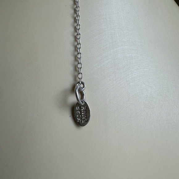 Anna Beck Pendant Necklace 17 Inch Gili Bar 925 Sterling Silver Gold Tone 4.7g - Picture 7 of 12